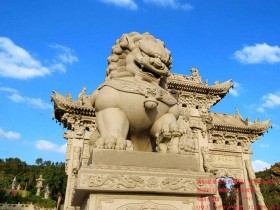 门前石狮子图片的各种造型大全-最好的石狮子厂家